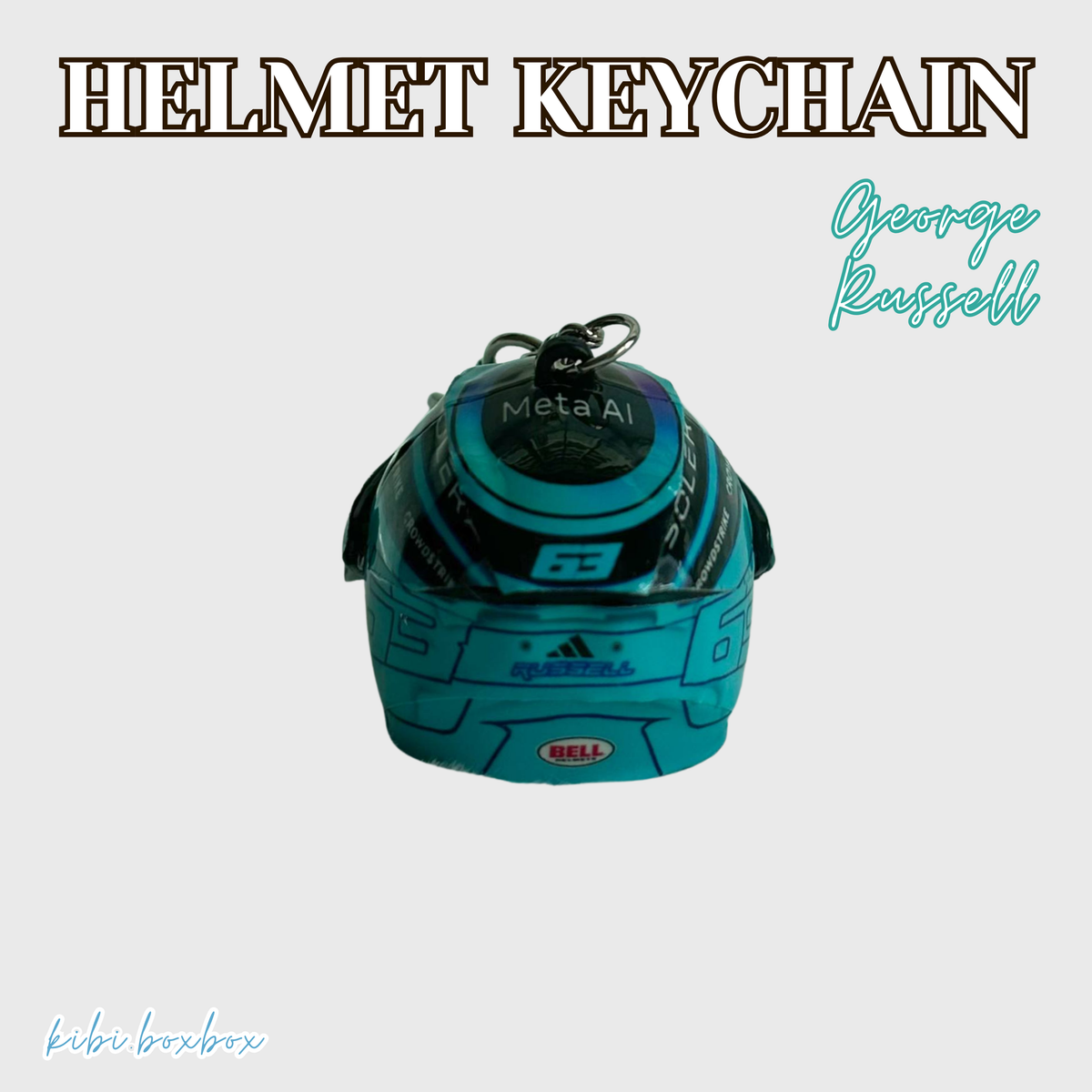 George Russell Light Up Helmet Keychain