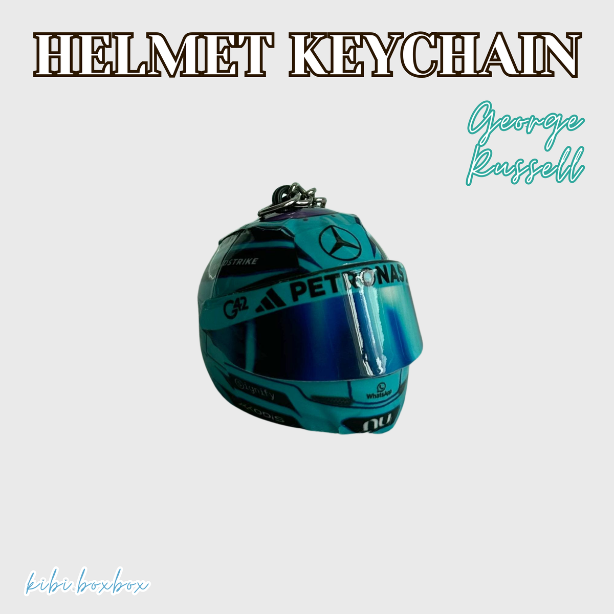 George Russell Light Up Helmet Keychain