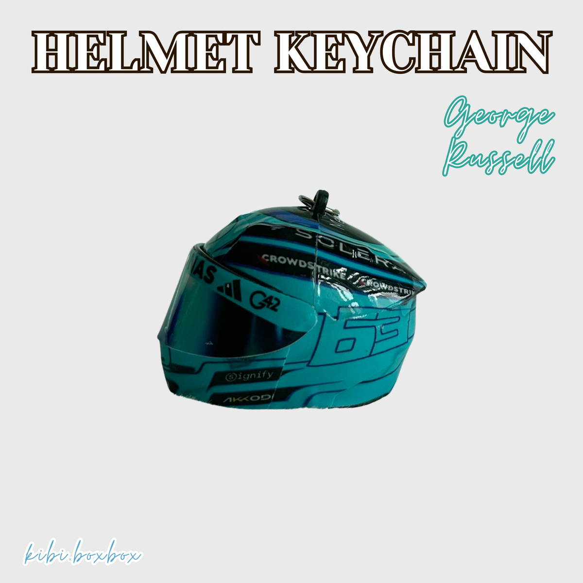 George Russell Light Up Helmet Keychain