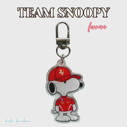 Team Snoopy Keychain and Phone Strap