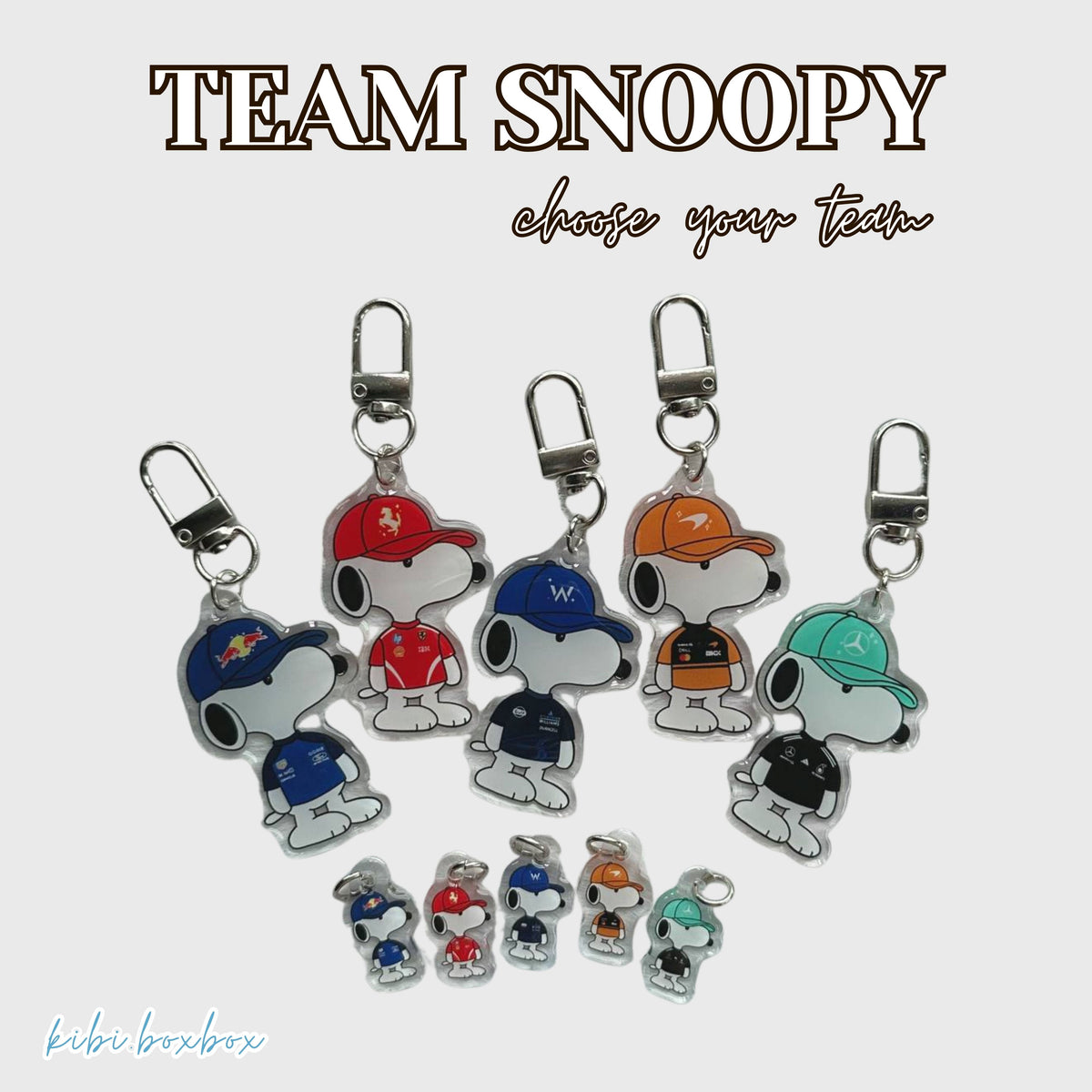 Team Snoopy Keychain and Phone Strap