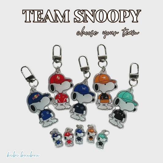 Team Snoopy Keychain and Phone Strap